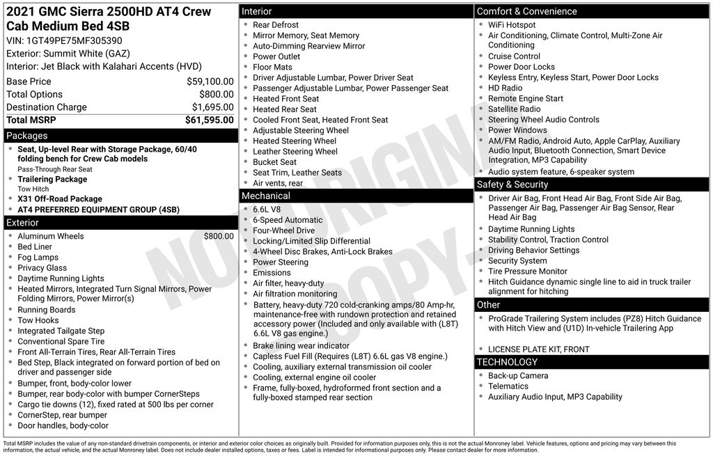 gmc sierra 2500hd 2021 1GT49PE75MF305390 image gmc sierra 2500hd 2021 1GT49PE75MF305390 image